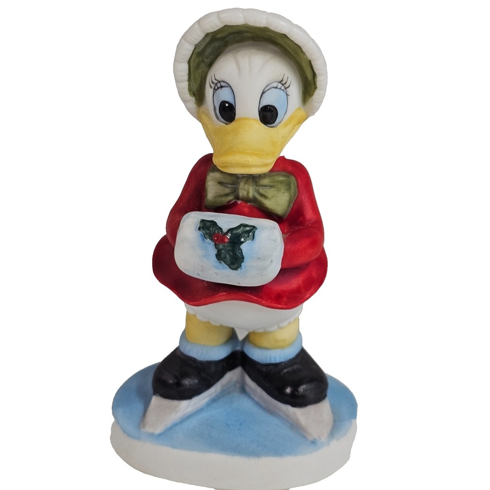 Daisy Duck Walt Disney Productions Figure 4 " Tall Porcelain Hand Muffs